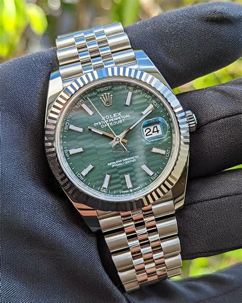 rolex green dial watch women|rolex datejust 41mm green dial.